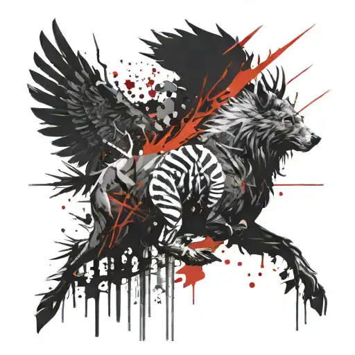 Battle In Pine Forest With Animals Life And Death