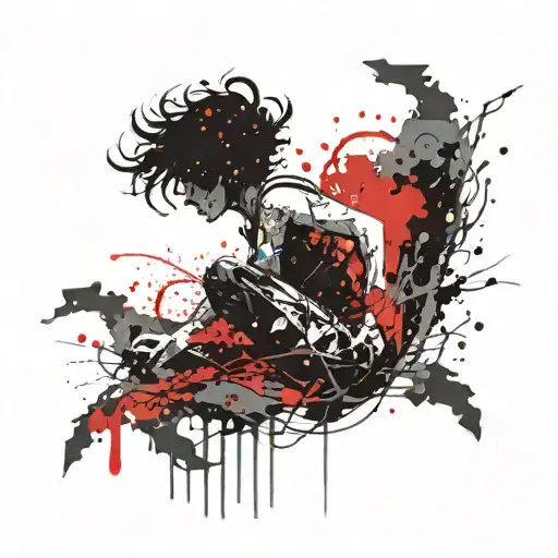 Silhouette Hovering Over Body Of Water