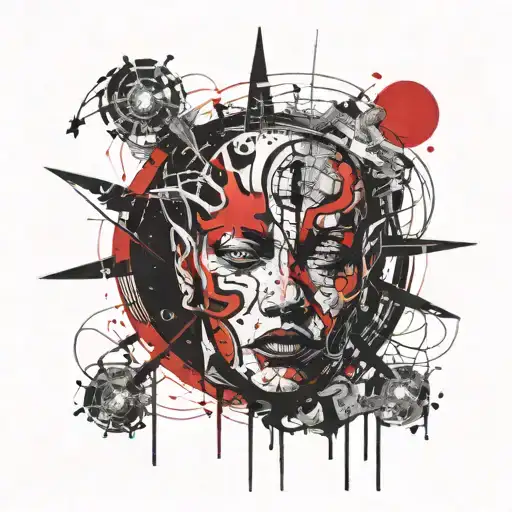 Godlike Figure Holding The Sun