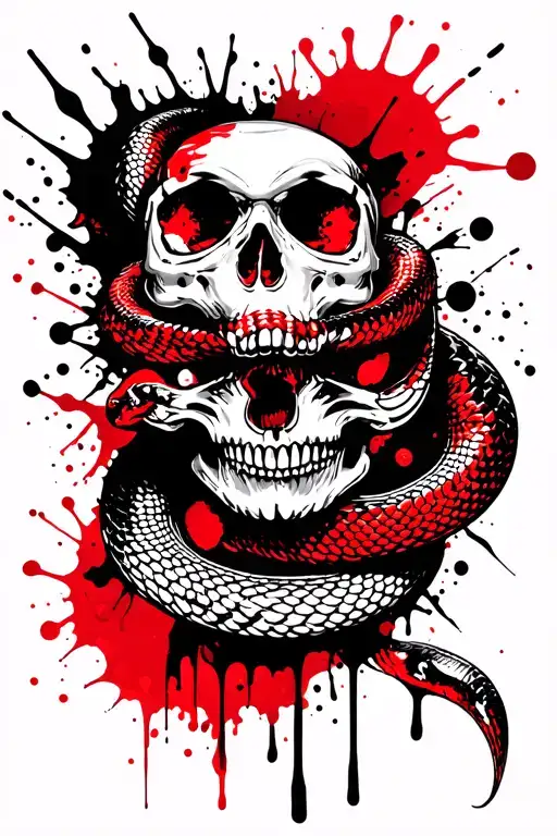 Snake And Skull