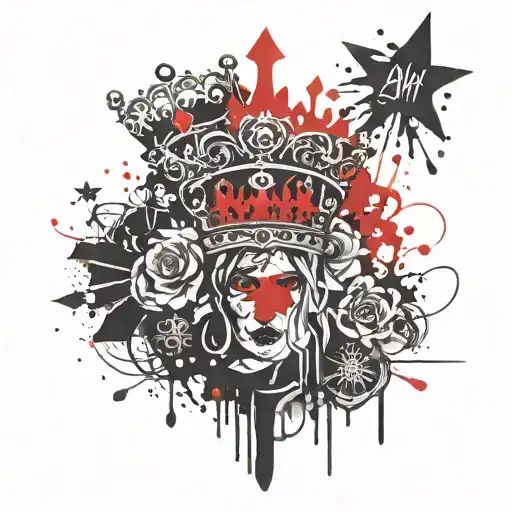 Queen Crown Of Latin Kings Gang Tatto