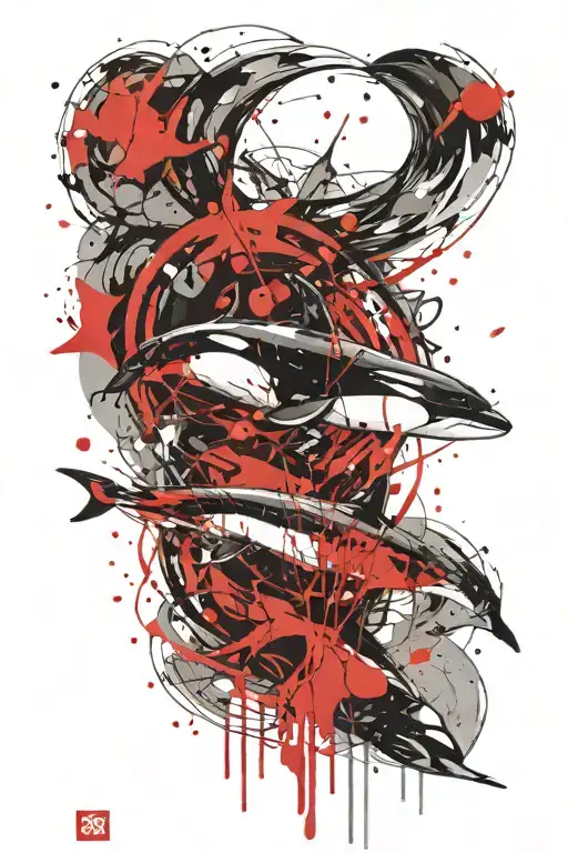 Orca Wirh Water Elements