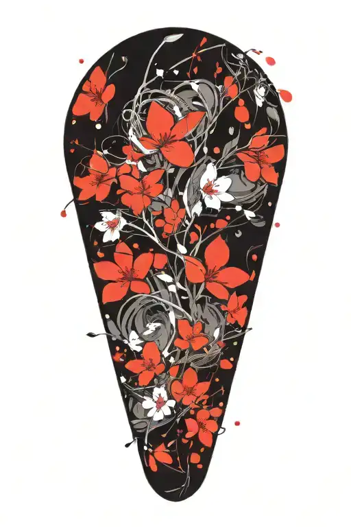 Trash Polka Cherry Blossom Petals Falling