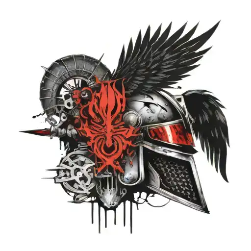 Valkyrie On The Forearm Of The Right Hand Black Wigvisir Helmet Of Horror And Runes