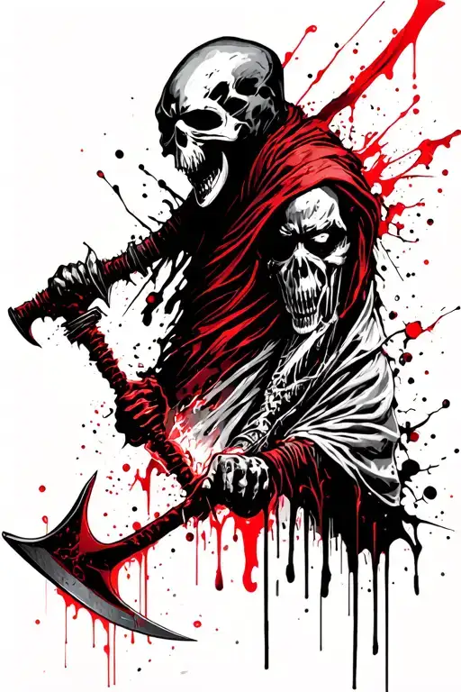 Reaper Holding Sickle Illuminated