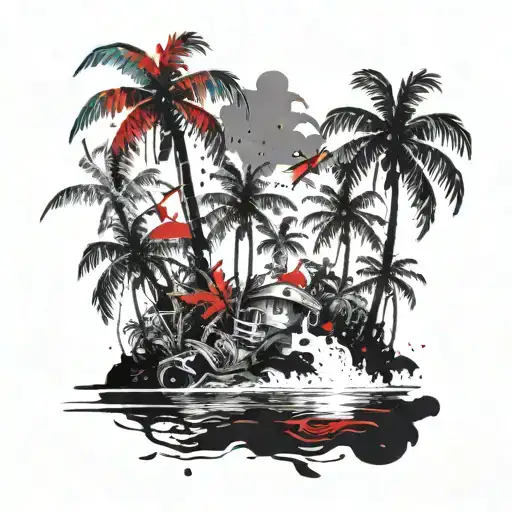 Island With Palm Tree