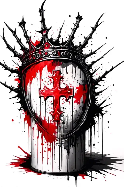 Thorn Crown With Cross Underneath