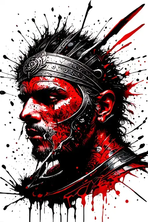 A Pisces Ancient Warrior Face In Battle