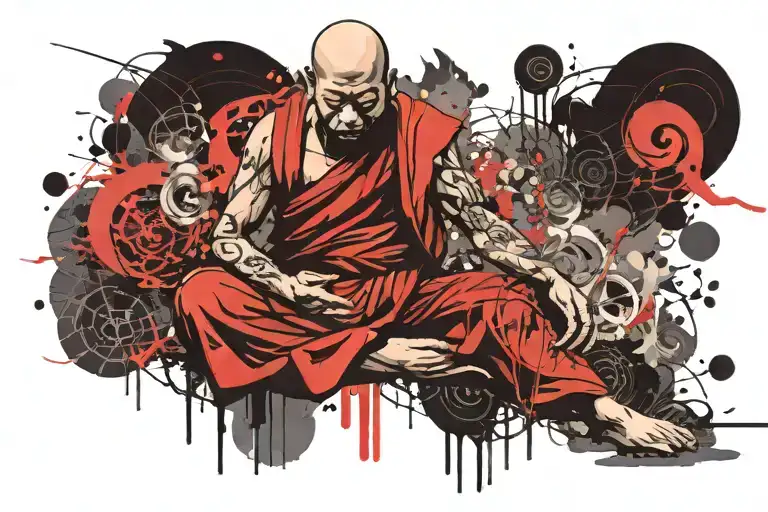 Buddhist Monk Meditating