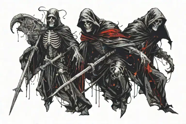 Grim Reaper With A Goth Design