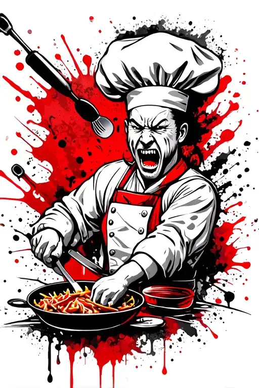 Angry Sailor Chef Cooking Up A Storm