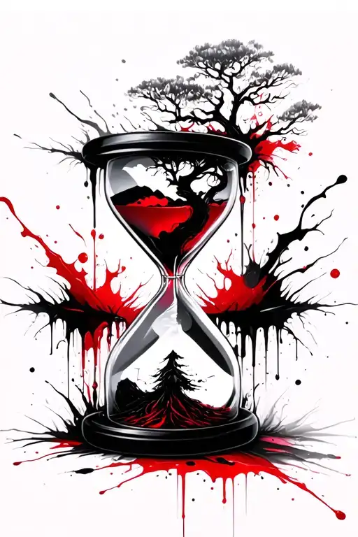 Hourglass With Tree Growing