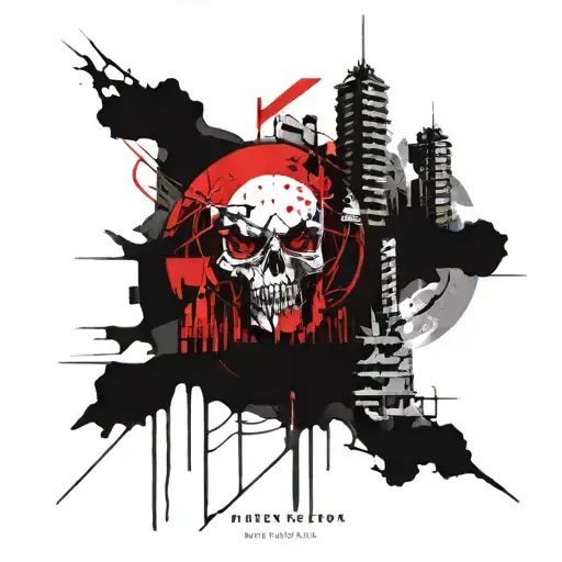 Landscape That Represents Evil And Above Divine Light Of God