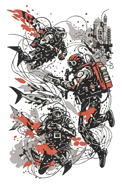 Father Sons Scuba Diving