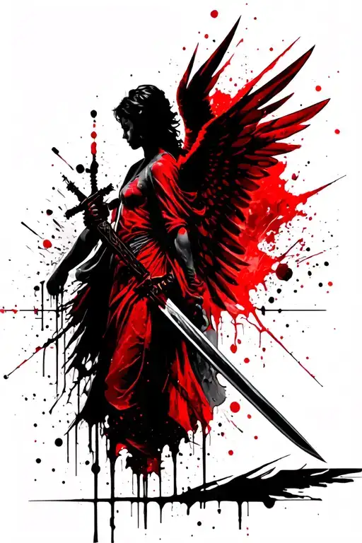 Angel Holding A Sword