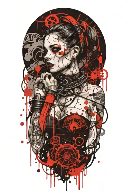 Goth Slave Girl With A Leash