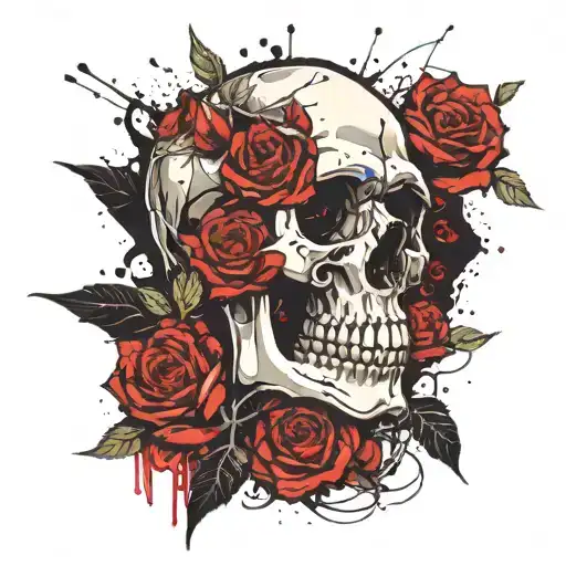 Skull And Roses