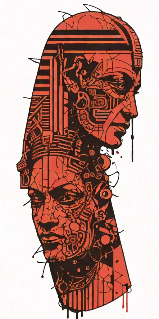 Egyptian Symbols Intertwined