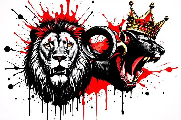 Lion Eats Aries In The Crown