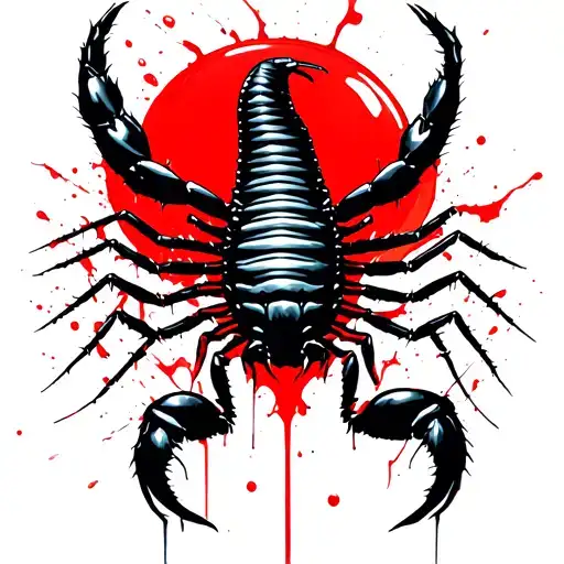 Scorpion On Blood Drop
