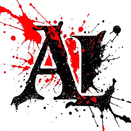 Initials A Nad L Font Tattoo Design