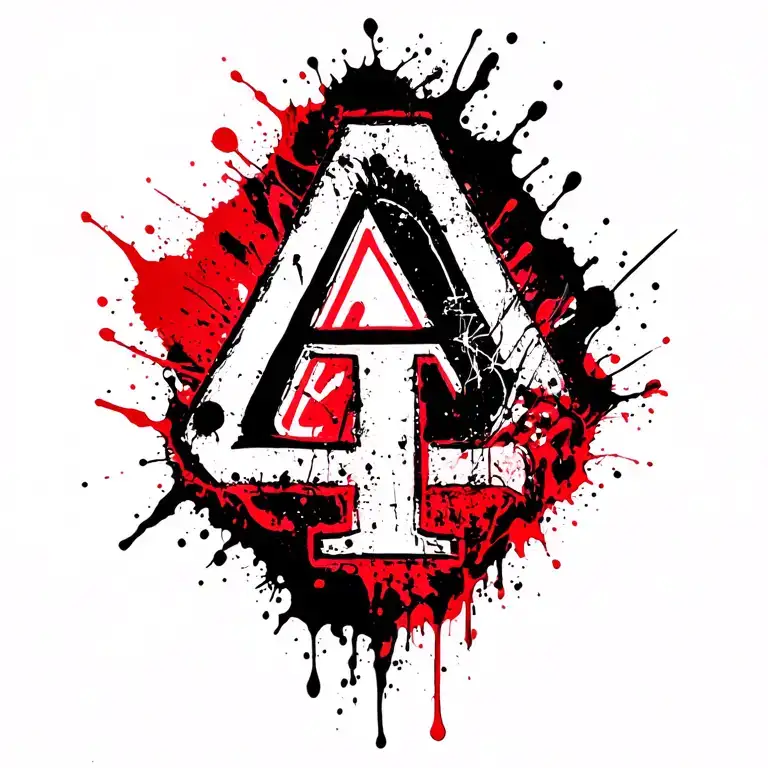 Initials A Nad L Font Tattoo Design