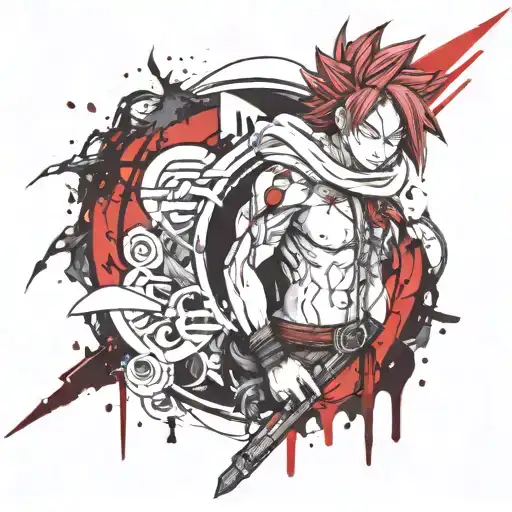 Fairy Tail Anime Tattoo Showcasing