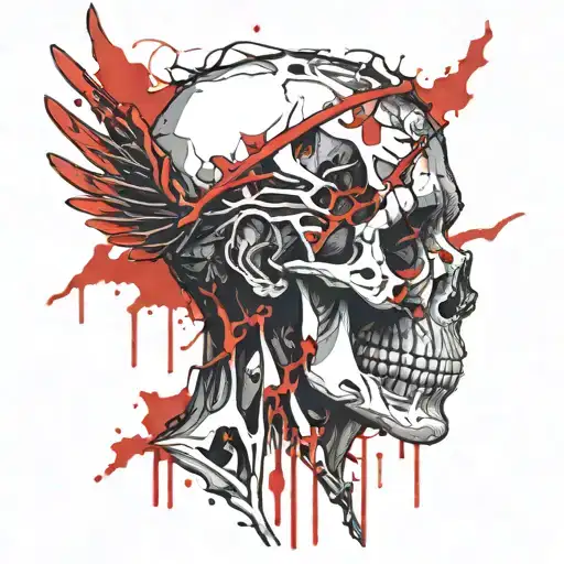 A Creepy Silhouette With Bones