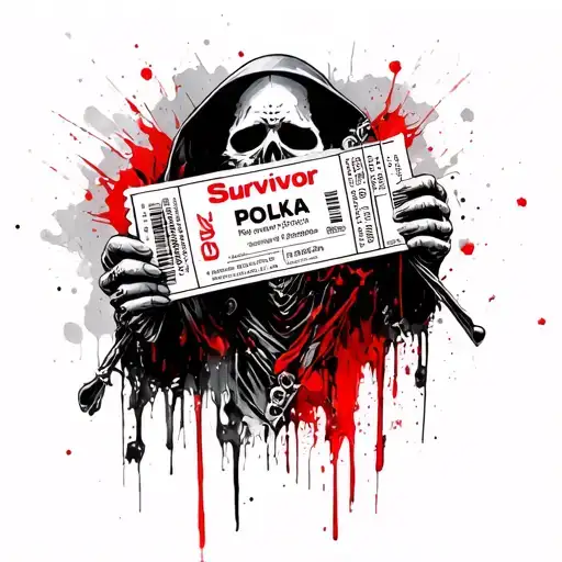 Grim Reaper Holding 6 Nations Rugny Ticket For England Vs Scotland With The Word Survivor