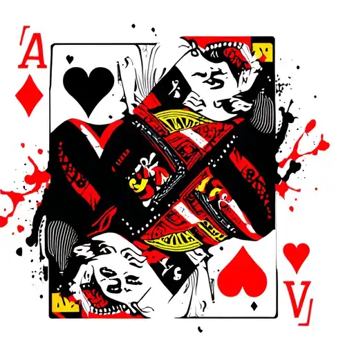 Card Corner View Ace Of Hearts & Queen Of Hearts