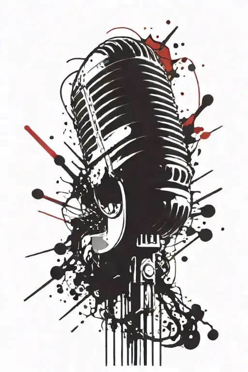 Rap Microphone Grunge Music