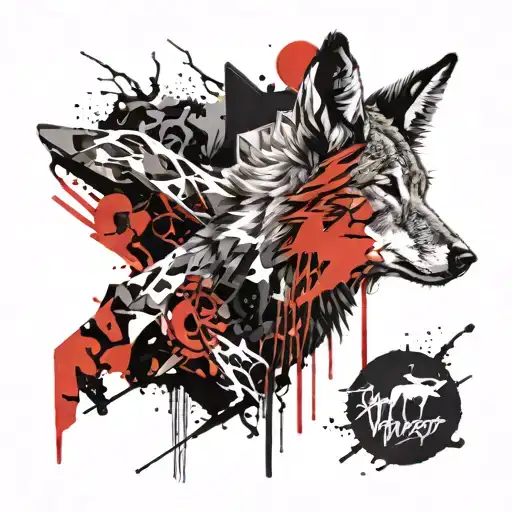 Deer Up Side Wolf Down Side Profile