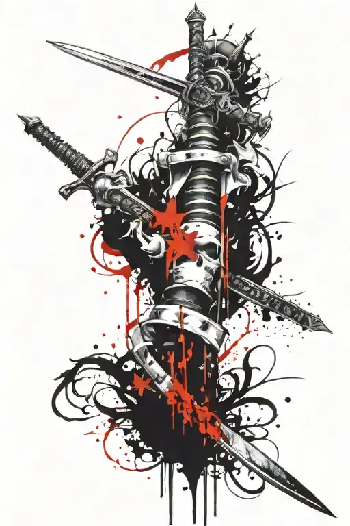 Spine Tattoo With Sword Meaningful