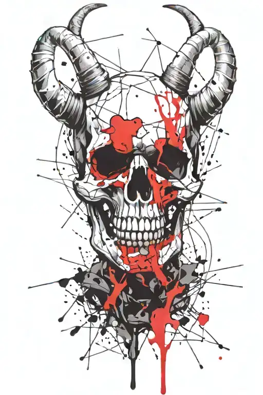 Horned Skull Laughing