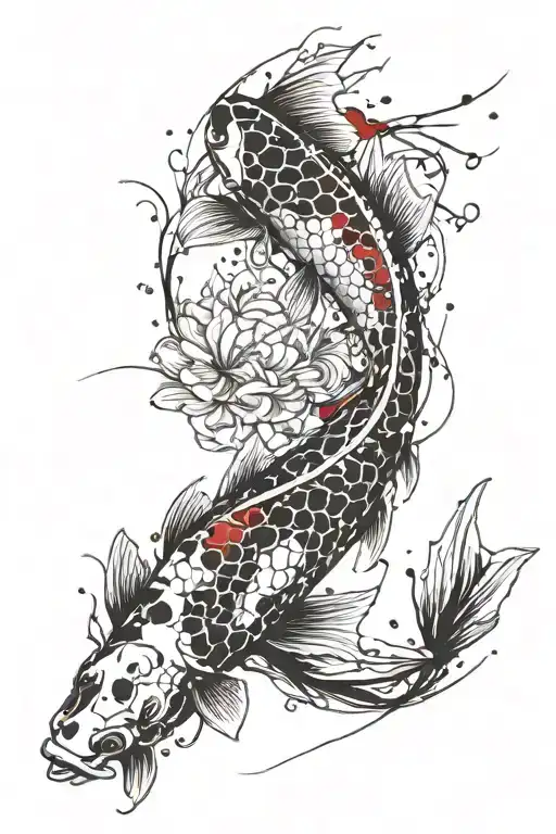 Koi Fish Swimming