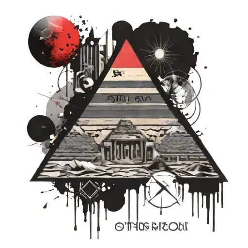 Egyptian Hieroglyphics And Pyramids Sun Moon