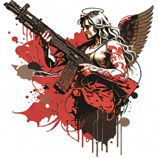 Angel Holding Ak 47