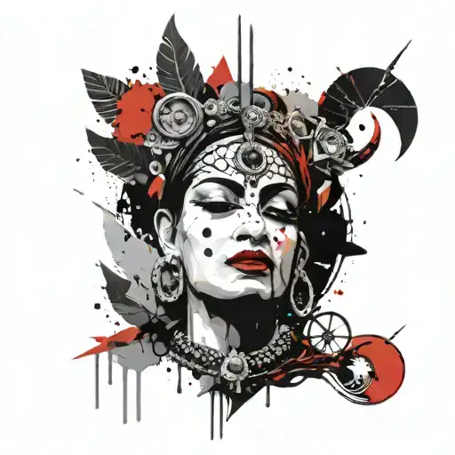 Krishna Face In Broken