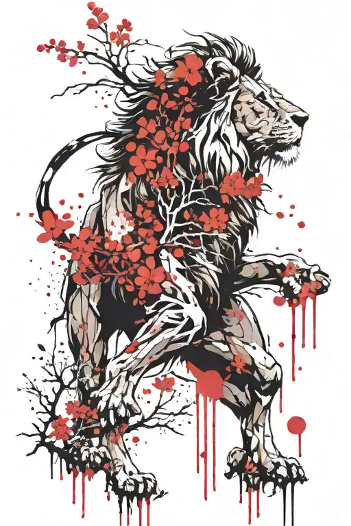 Lion Cherry Blossom Tree