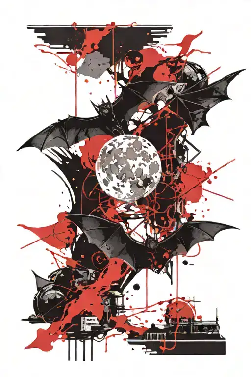 Bat With Moon