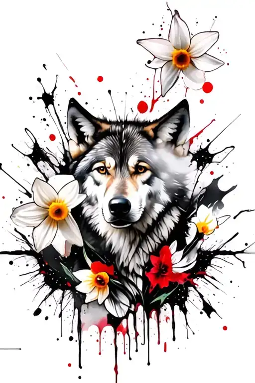 Wolf And Daffodil