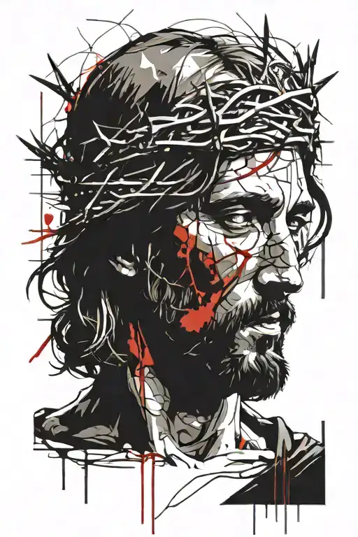 Jesus Christ Wearing The Crown Of Thorns