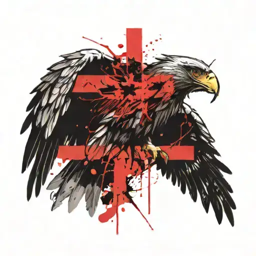Cross With A Eagle On It