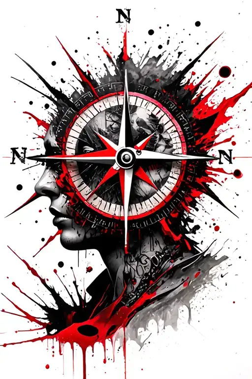 Head Full Of Chaos Breaking Into A Compass