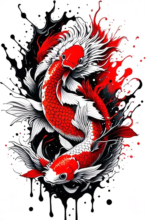 Koi Fish And Dragon Wrapping