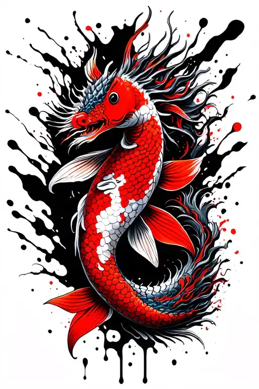 Koi Fish And Dragon Wrapping
