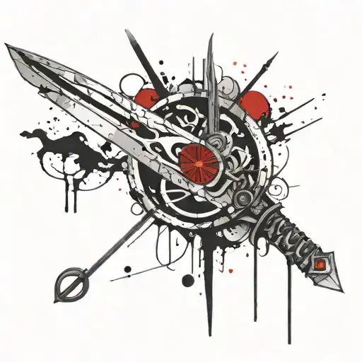 Sword With Circle On Back