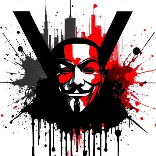 V For Vendetta Revolution City Background Symbolizing