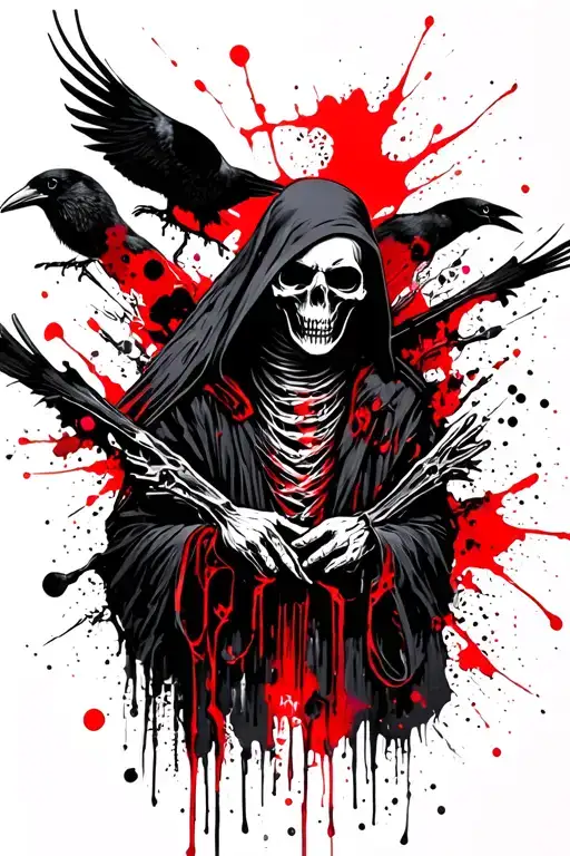 Grim Reaper With Crow