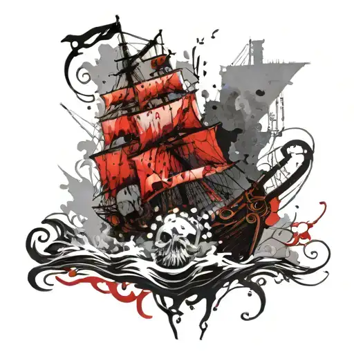 Pirate And Kraken Emerging